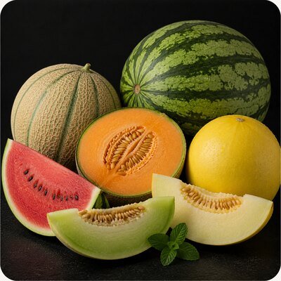 Watermelon and honeydew melon